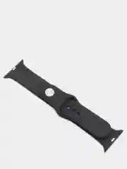Черный ремешок, силиконовый, цветной, для Apple Watch, 38, 40, 42, 44, 45, 49 мм