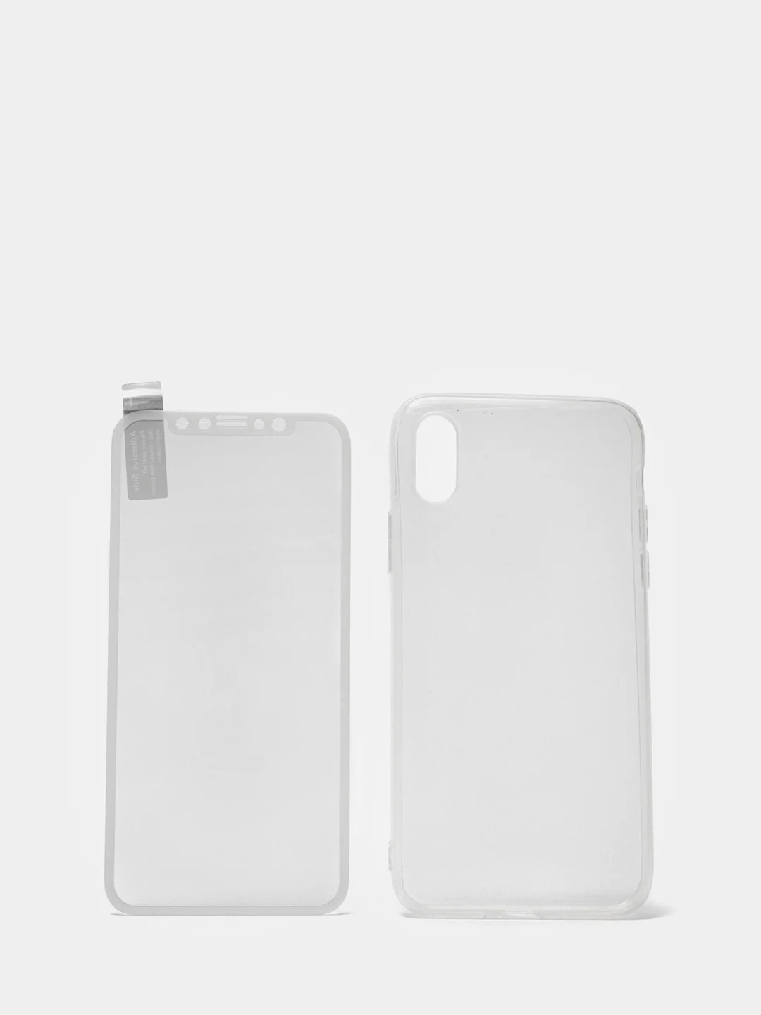 Стекло и накладка Remax для iPhone X, 0.26 мм, 3D, глянцевое, белое