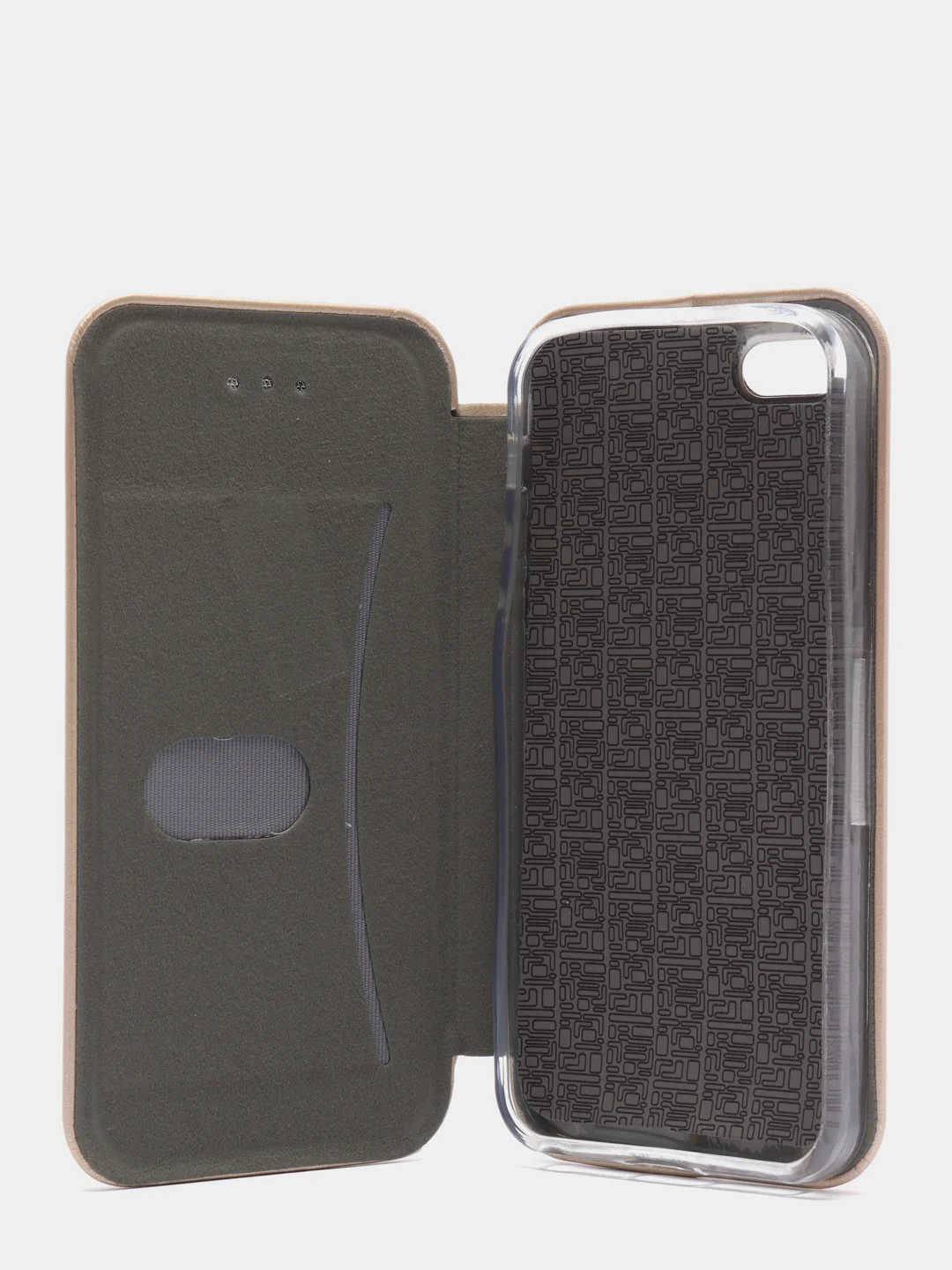 Золотой чехол-книжка на Apple iPhone 5 / 5s / SE