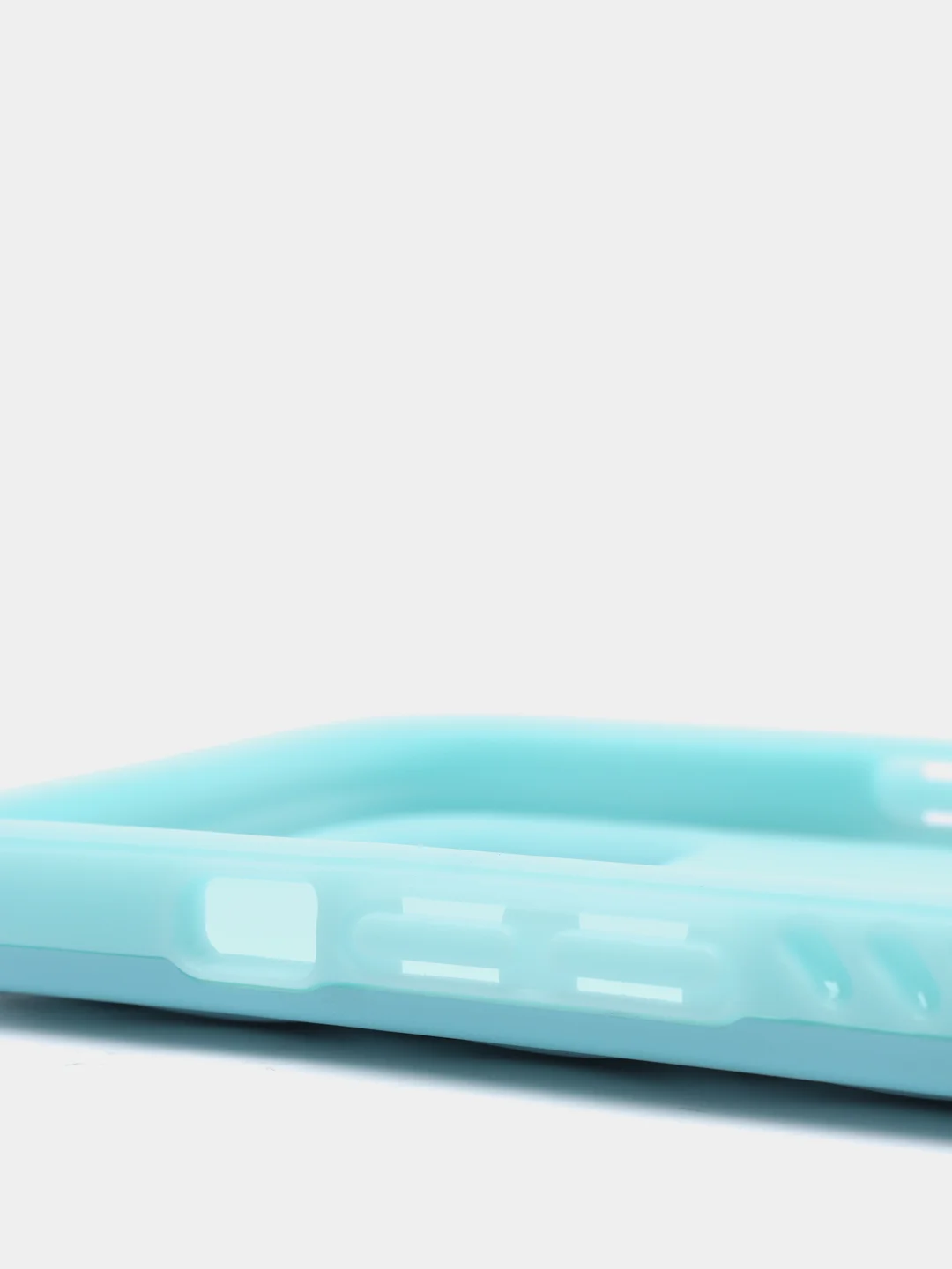 Бирюзовый чехол iPhone 13, 13 Pro, 13 Pro Max силиконовый со съемной крышкой и стразами