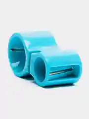 Синий нож спиральный, двойной, с точилкой для ножей