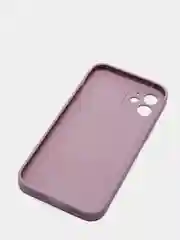 Розовый силиконовый чехол для iPhone 12, со стеклянной панелью