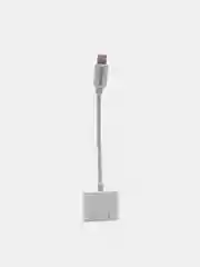 Адаптер аудио переходник J-009 (Lightning/3.5mm jack aux + Lightning для Apple iPhone)
