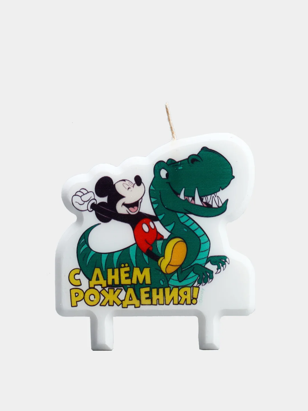 Зеленый свечки "С днём рождения", 8 х 8 см