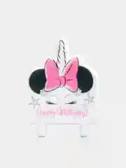 Тёмно-розовый свеча для торта "Happy Birthday!", 74 х 100 мм