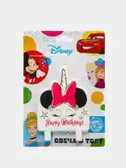 Тёмно-розовый свеча для торта "Happy Birthday!", 74 х 100 мм
