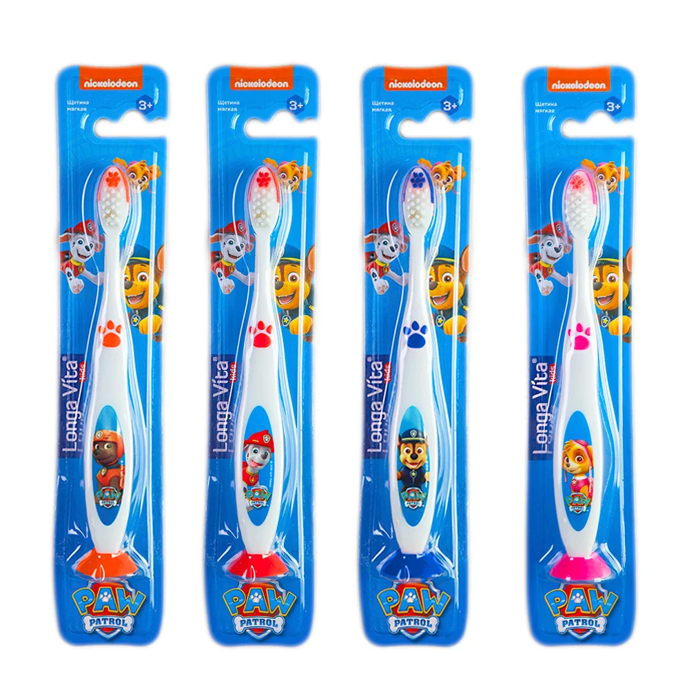 Детская зубная щётка Лонга Вита Paw Patrol, от 3-х лет, розовая