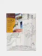 Холст на подрамнике  "Летнее кафе" с эскизом, 24х30 см
