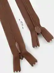 Терракотовый цветная потайная молния, 20 х 2см, 2 шт