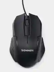 Мышь проводная SONNEN М-713, USB, 1000dpi, 2 кнопки+колесо-кнопка, оптическая