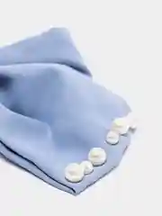 Синий меланж заколка бант