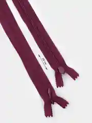 Бордовый цветная потайная молния, 20 х 2см, 2 шт