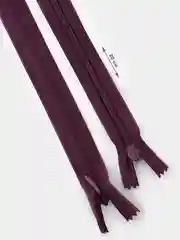 Багровый цветная потайная молния, 20 х 2см, 2 шт
