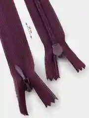 Багровый цветная потайная молния, 20 х 2см, 2 шт