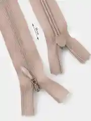 Песочный хаки цветная потайная молния, 20 х 2см, 2 шт