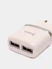 Белый сетевая зарядка для MICRO-USB 2.4A Hoco C12 / зарядное устройство 2xUSB
