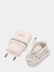 Белый сетевая зарядка для MICRO-USB 2.4A Hoco C12 / зарядное устройство 2xUSB