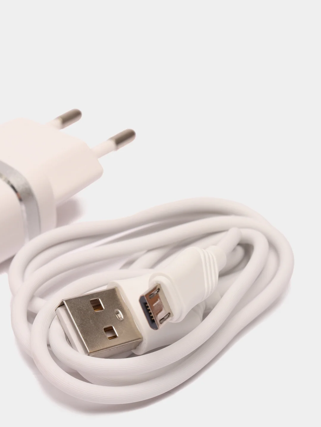 Белый сетевая зарядка для MICRO-USB 2.4A Hoco C12 / зарядное устройство 2xUSB