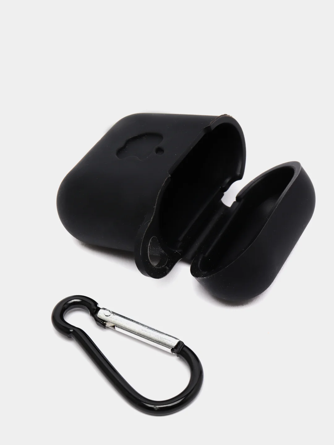 Черный силиконовая накладка на EarPods с карабином