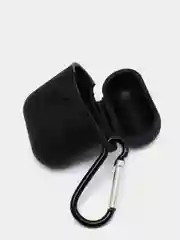 Черный силиконовая накладка на EarPods с карабином