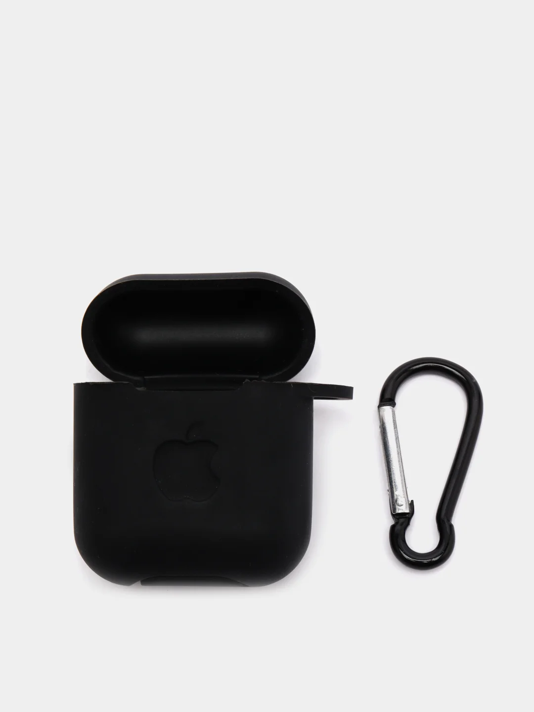Черный силиконовая накладка на EarPods с карабином