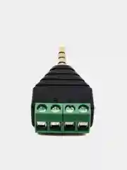 2 шт/ Штекер стерео 3,5 мм с клеммой под винт, 4 Pin
