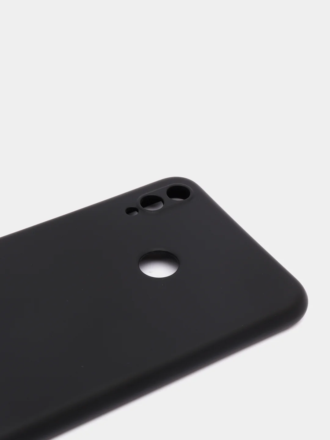 Черный чехол на Honor 8X, силиконовый, с бархатной подкладкой