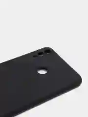 Черный чехол на Honor 8X, силиконовый, с бархатной подкладкой