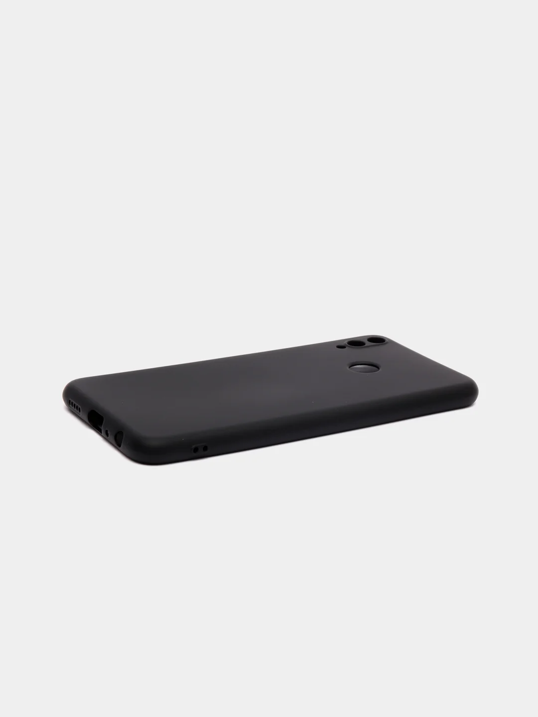 Черный чехол на Honor 8X, силиконовый, с бархатной подкладкой