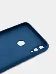 Темно-синий чехол на Honor 8X, силиконовый, с бархатной подкладкой