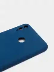 Темно-синий чехол на Honor 8X, силиконовый, с бархатной подкладкой