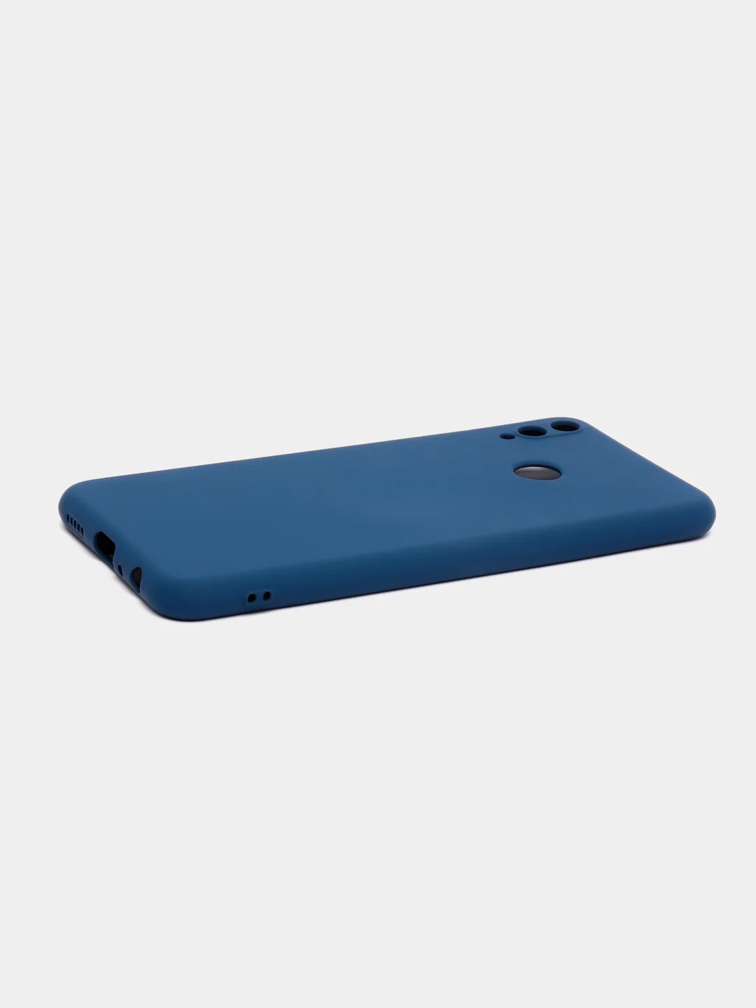 Темно-синий чехол на Honor 8X, силиконовый, с бархатной подкладкой