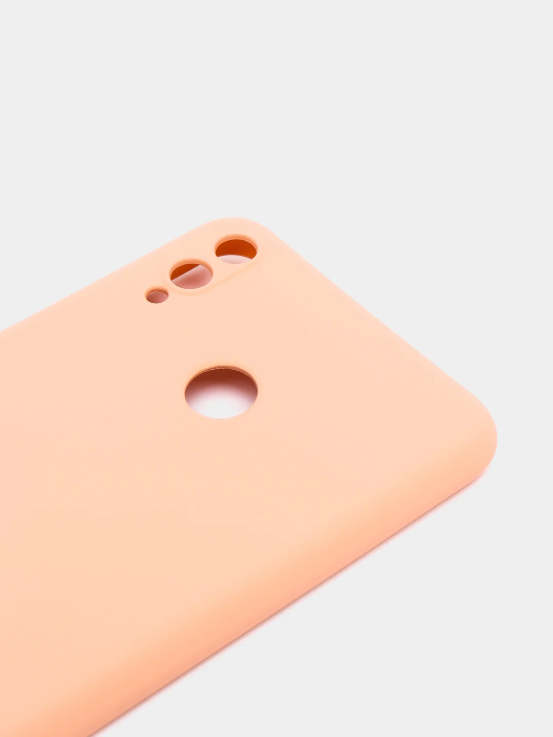 Бежевый чехол на Honor 8X, силиконовый, с бархатной подкладкой