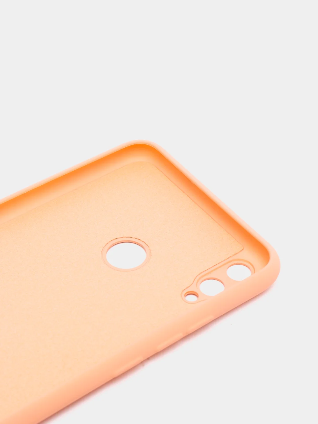 Бежевый чехол на Honor 8X, силиконовый, с бархатной подкладкой