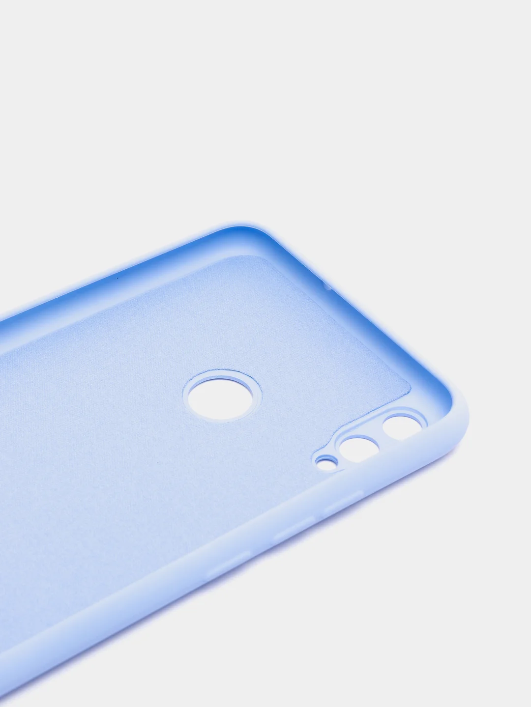 Бежевый чехол на Honor 8X, силиконовый, с бархатной подкладкой