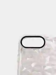 Белый чехол для IPhone 3D алмазная текстура