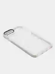 Белый чехол для IPhone 3D алмазная текстура