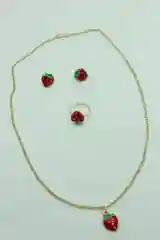 Алый набор детский с бижутерией