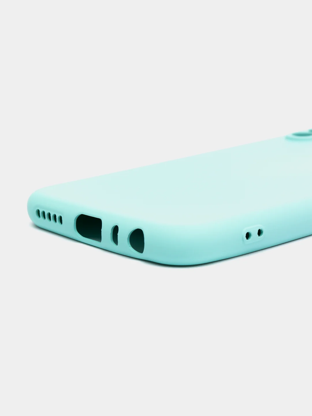 Бирюзовый чехол силиконовый для Xiaomi Redmi Note 8T ( Редми нот 8т) с бархатной подкладкой