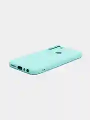 Бирюзовый чехол силиконовый для Xiaomi Redmi Note 8T ( Редми нот 8т)  с бархатной подкладкой