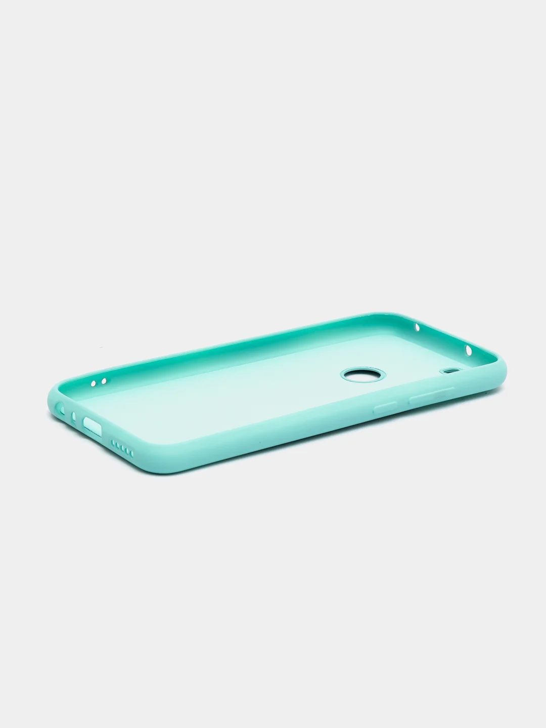 Бирюзовый чехол силиконовый для Xiaomi Redmi Note 8T ( Редми нот 8т) с бархатной подкладкой