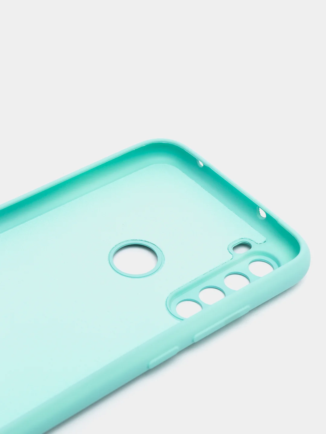 Бирюзовый чехол силиконовый для Xiaomi Redmi Note 8T ( Редми нот 8т) с бархатной подкладкой