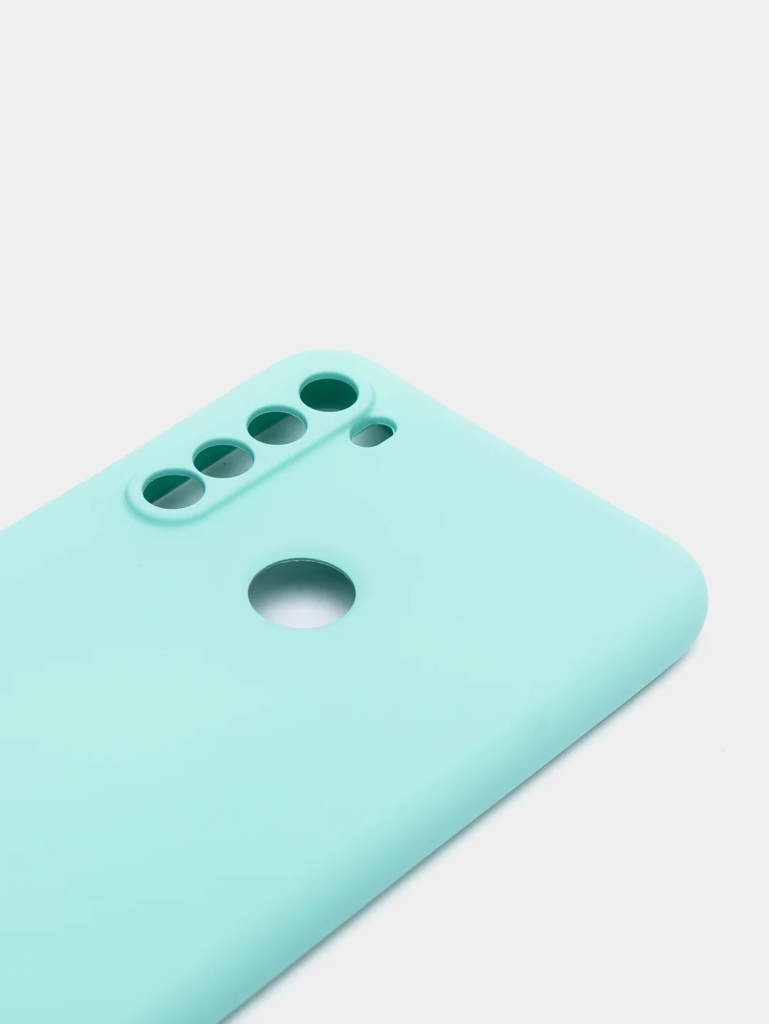 Бирюзовый чехол силиконовый для Xiaomi Redmi Note 8T ( Редми нот 8т) с бархатной подкладкой