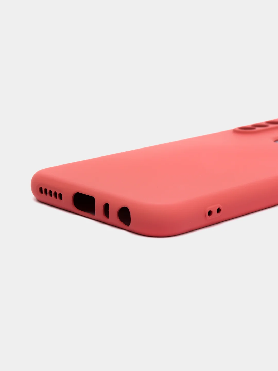 Коралловый чехол силиконовый для Xiaomi Redmi Note 8T ( Редми нот 8т) с бархатной подкладкой