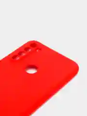 Красный чехол силиконовый для Xiaomi Redmi Note 8T ( Редми нот 8т)  с бархатной подкладкой