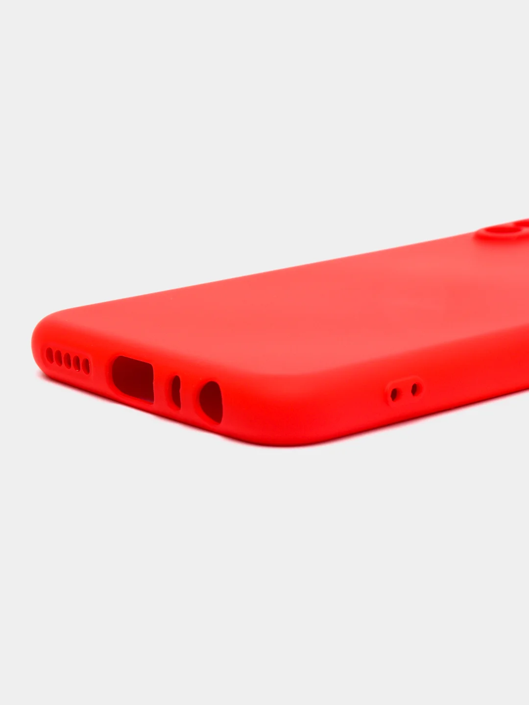 Красный чехол силиконовый для Xiaomi Redmi Note 8T ( Редми нот 8т) с бархатной подкладкой