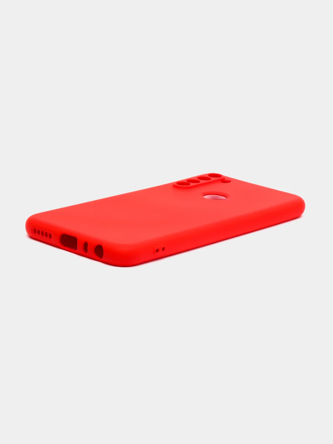 Красный чехол силиконовый для Xiaomi Redmi Note 8T ( Редми нот 8т) с бархатной подкладкой