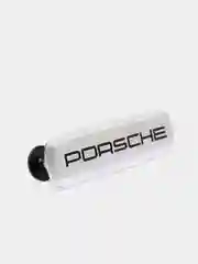 Комплект шильдиков металлических с эмблемой "PORSCHE" и 4 винтовыми креплениями (Пара)