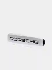 Комплект шильдиков металлических с эмблемой "PORSCHE" и 4 винтовыми креплениями (Пара)