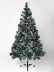 Искусственная елка (сосна с инеем и шишками), 210 см